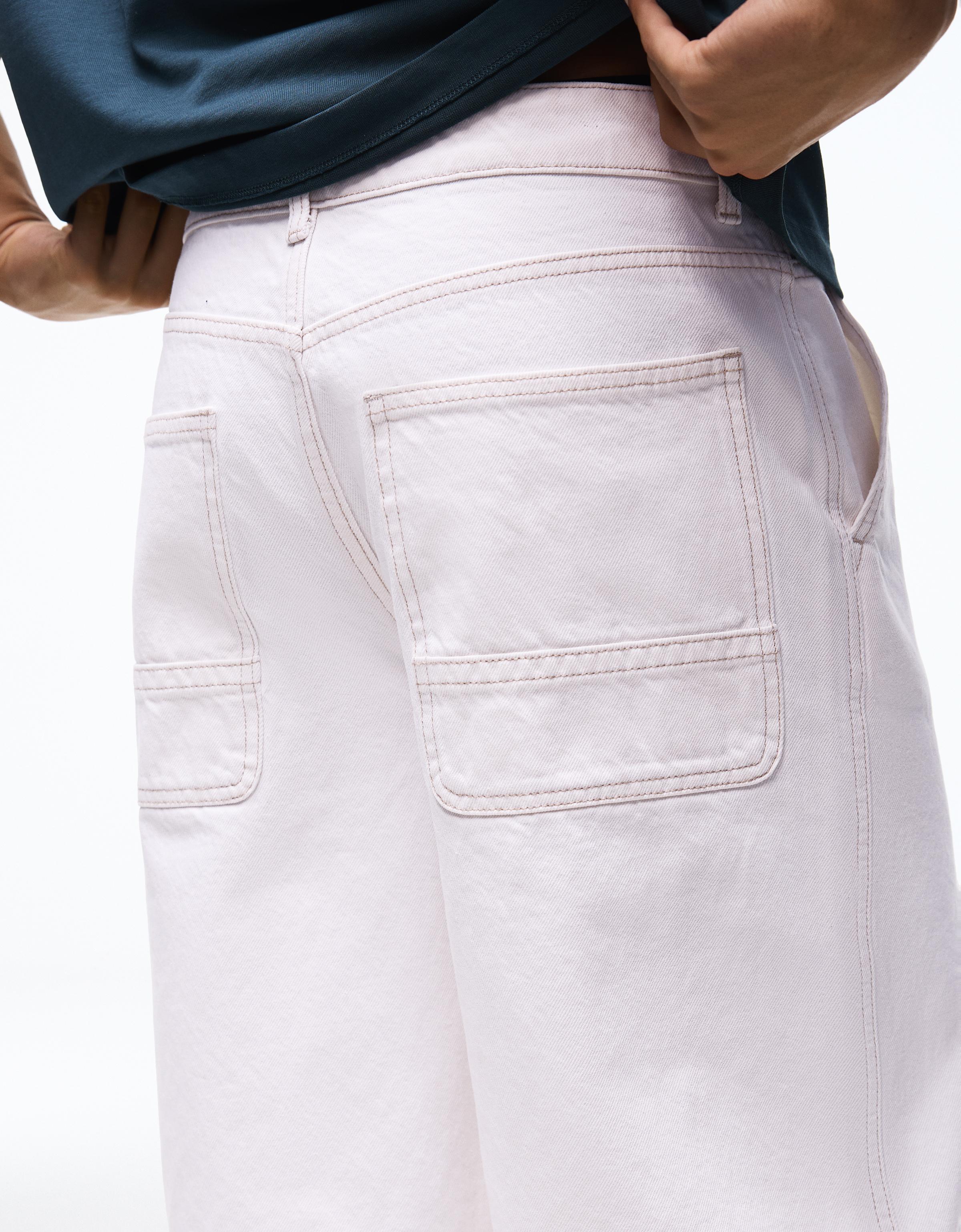 Skater denim Bermuda shorts — White