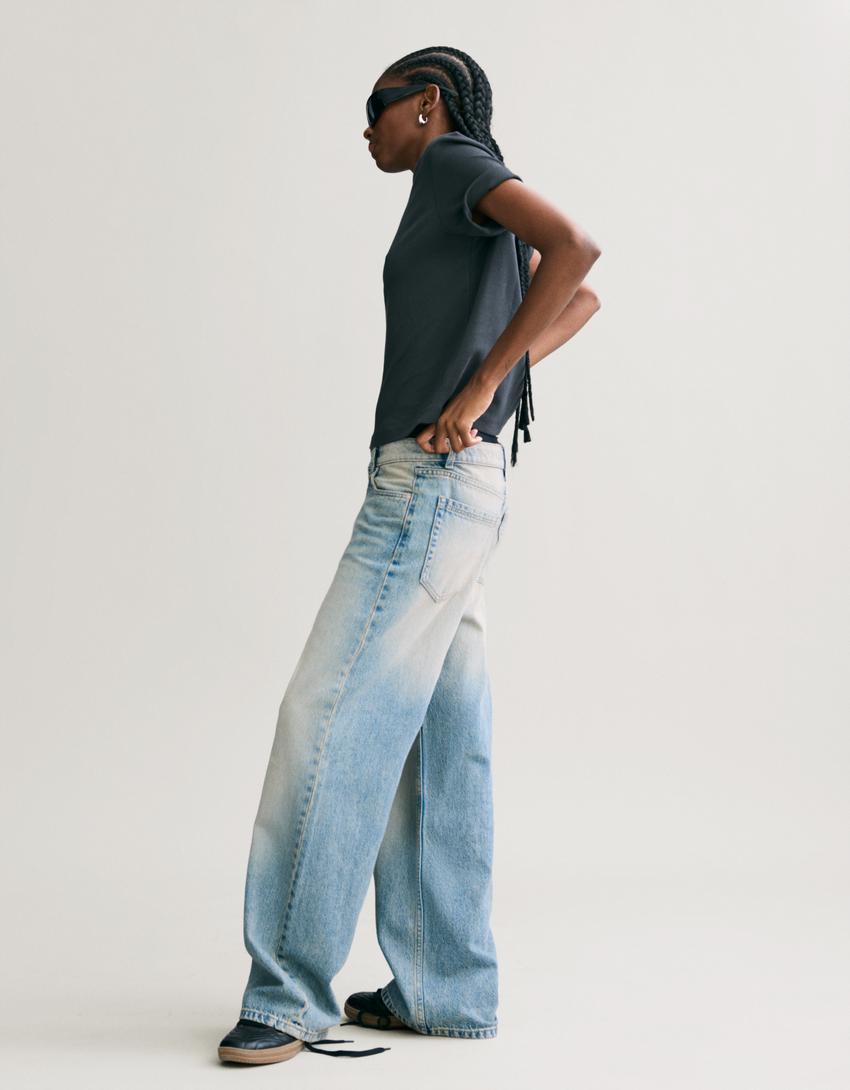 Blugi baggy-Albastru deschis-1