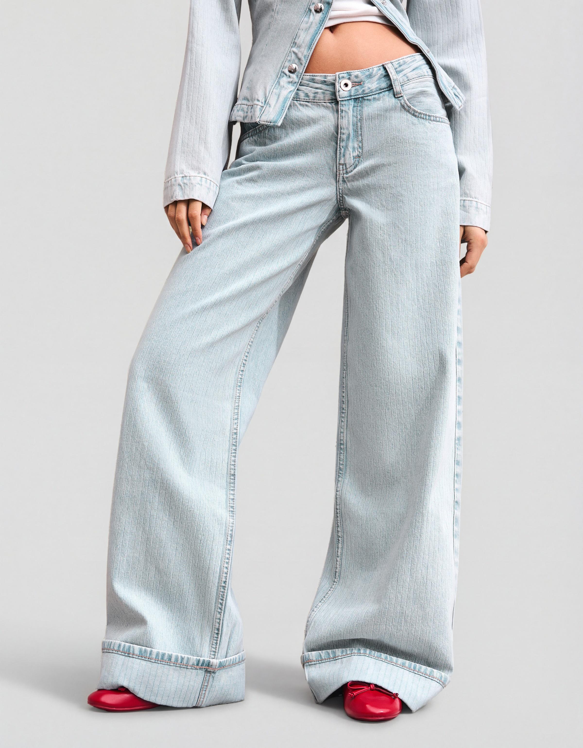 Kıvrık paça geniş paça jean - Görsel 27