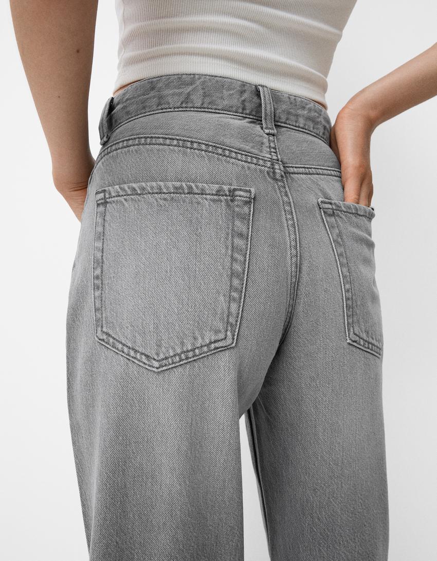 Jeans 90's wide leg-Gris foncé