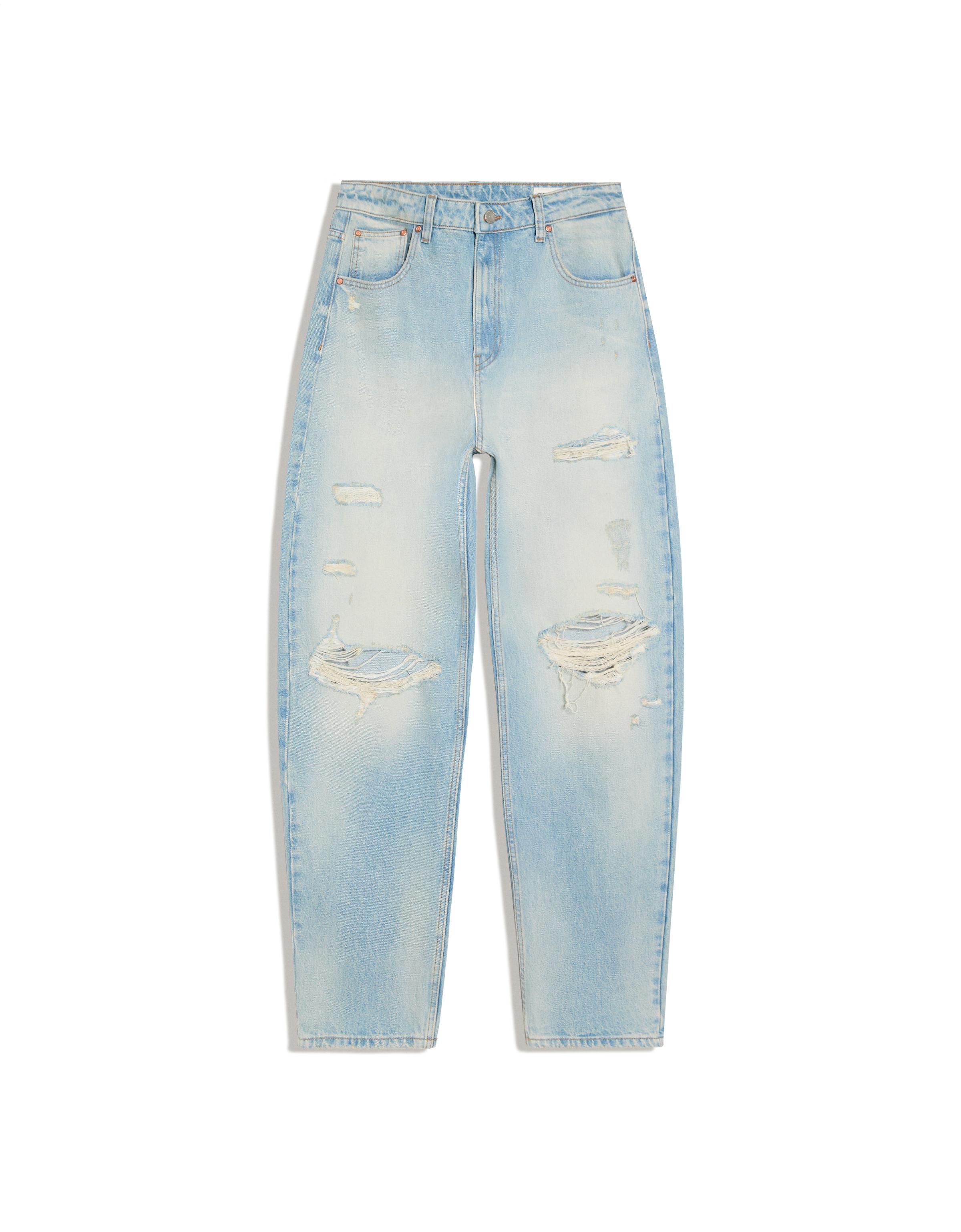 Ripped loose fit jeans — Light blue