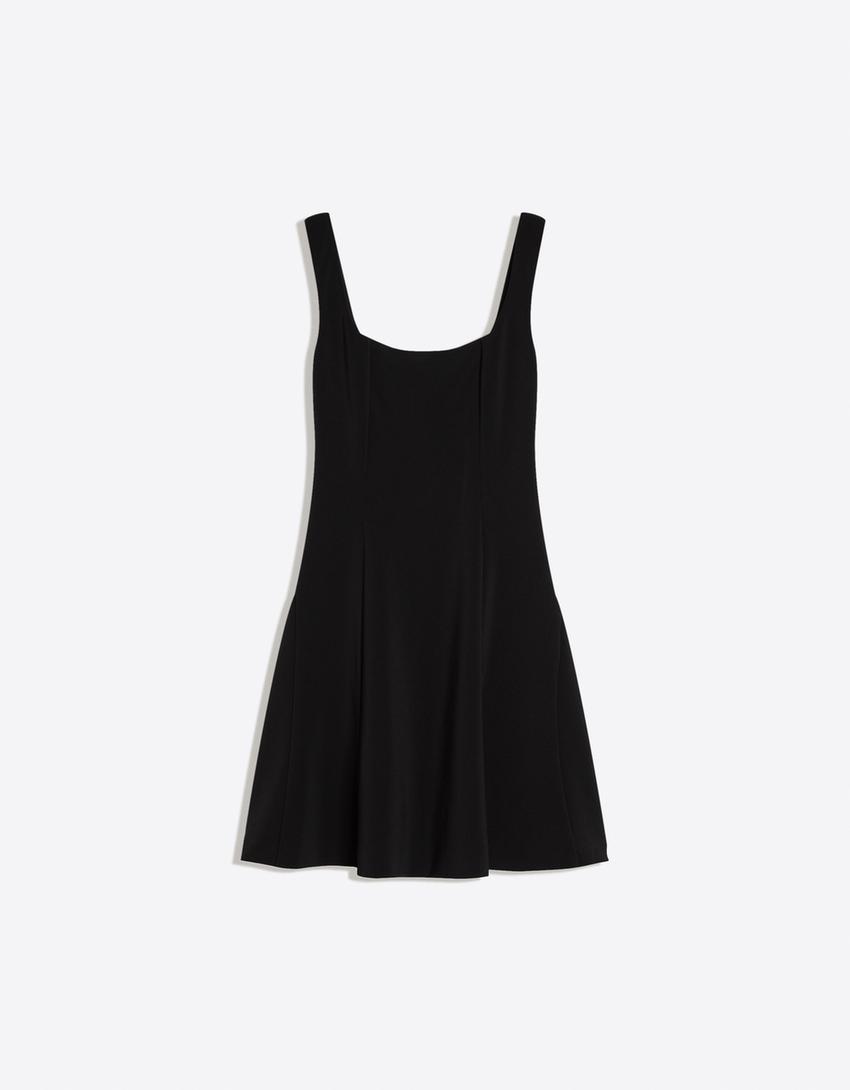 Vestido falda vuelo-Negro