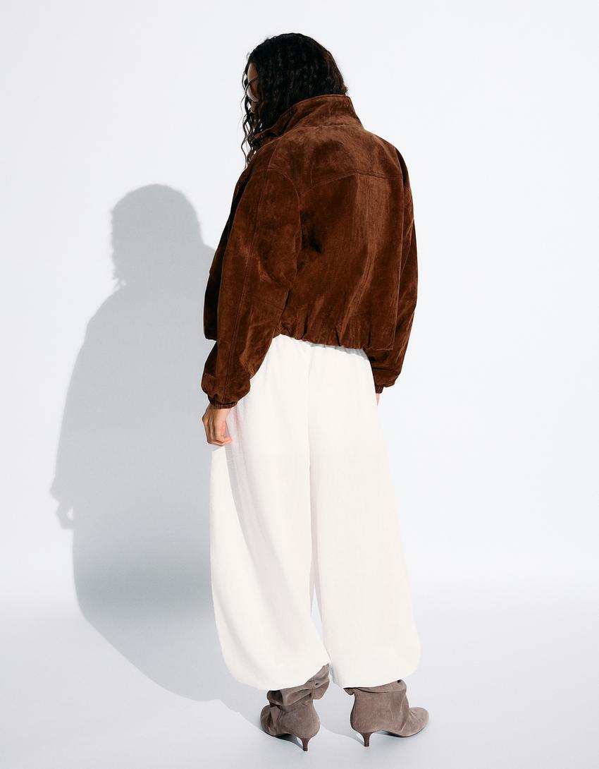 Rustic sarouel trousers-Off white