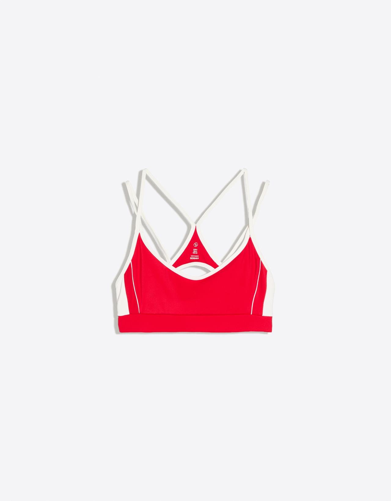 Contrast technical fabric top - Breathable & Quick-Drying — Red