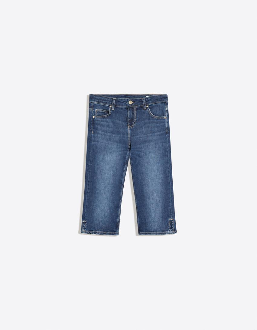Jeans capri-Azzurro