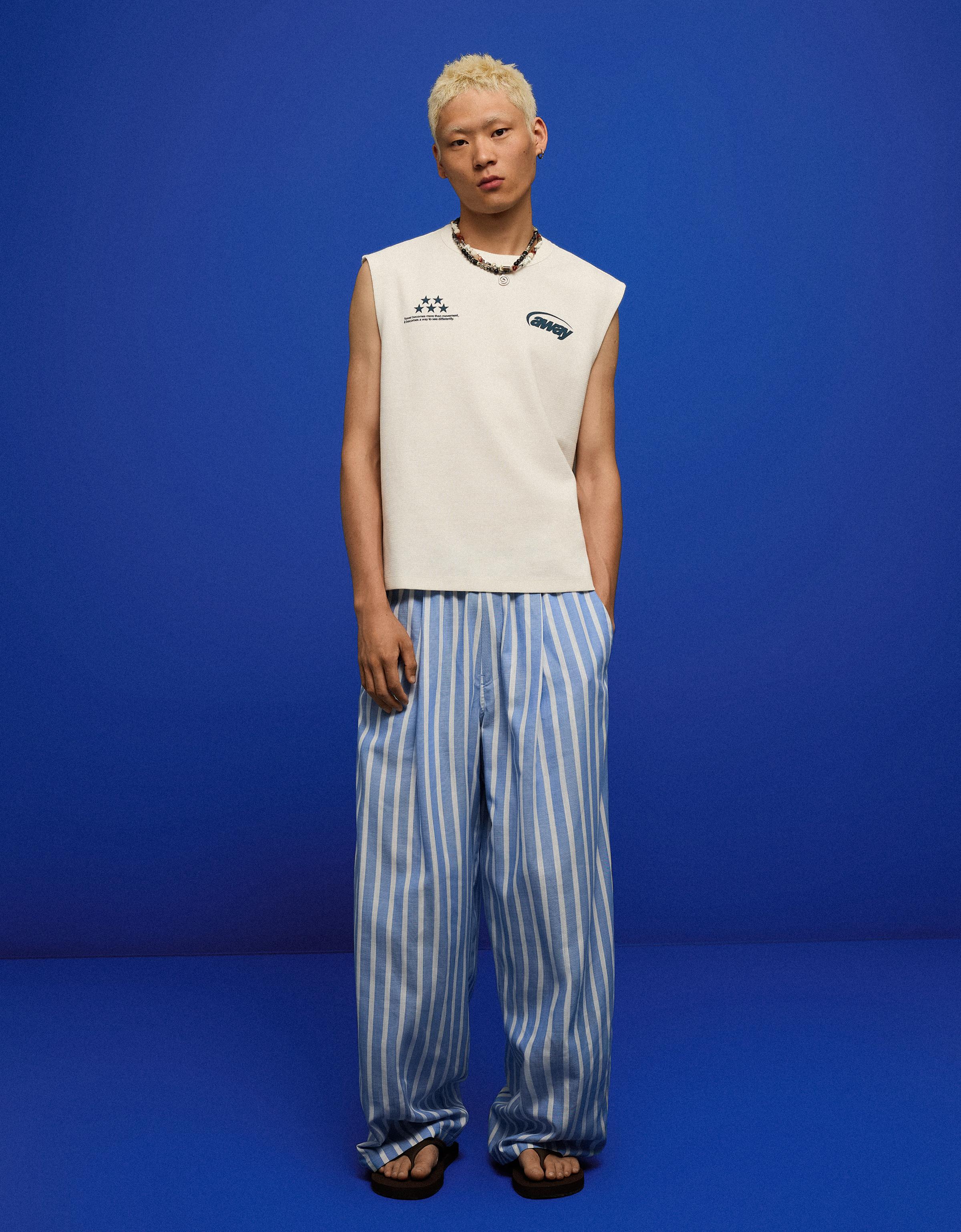 Worker T-shirt with textured print — Off white