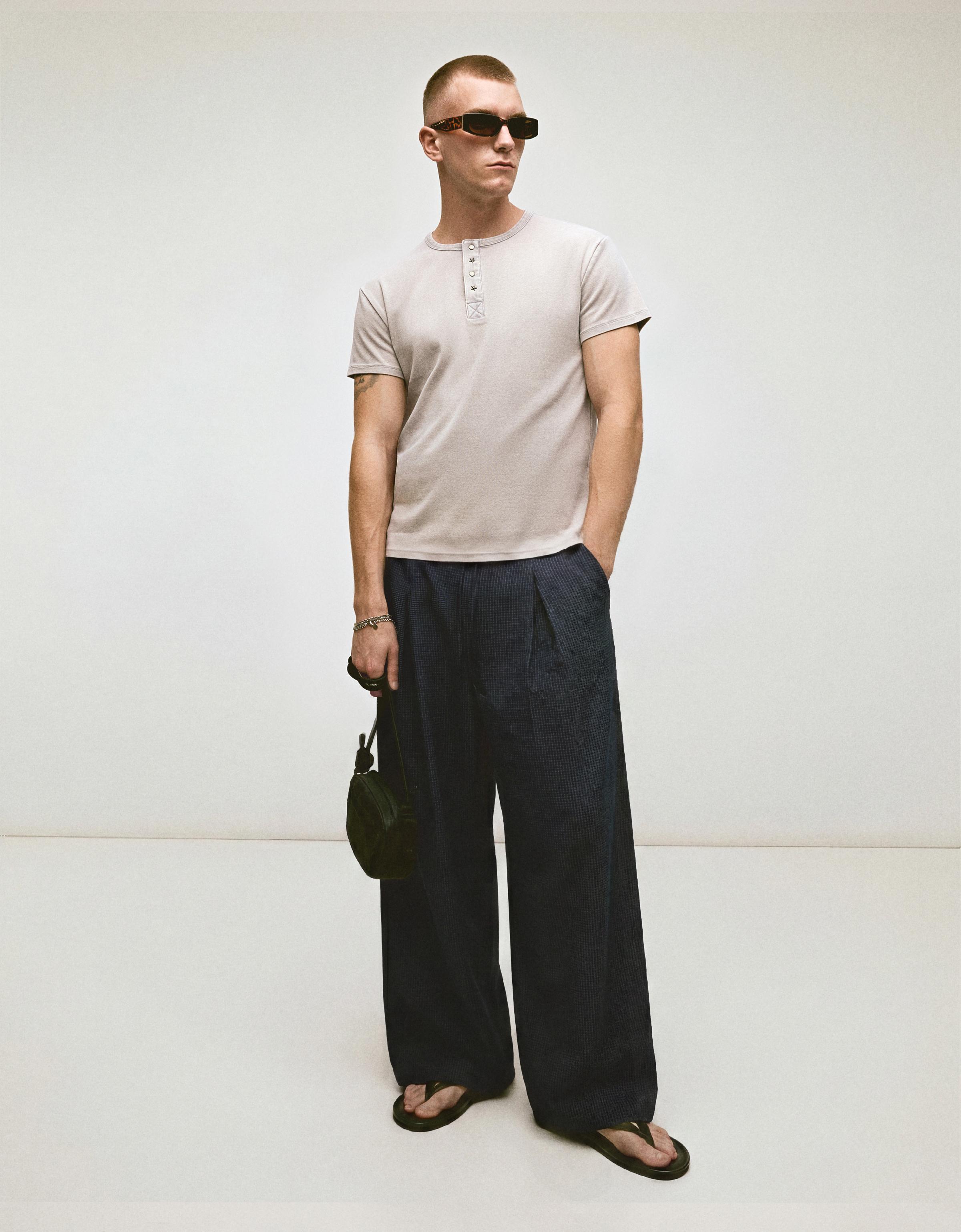 Pantalón Mega Baggy Cuadros Hombre Xl Marino