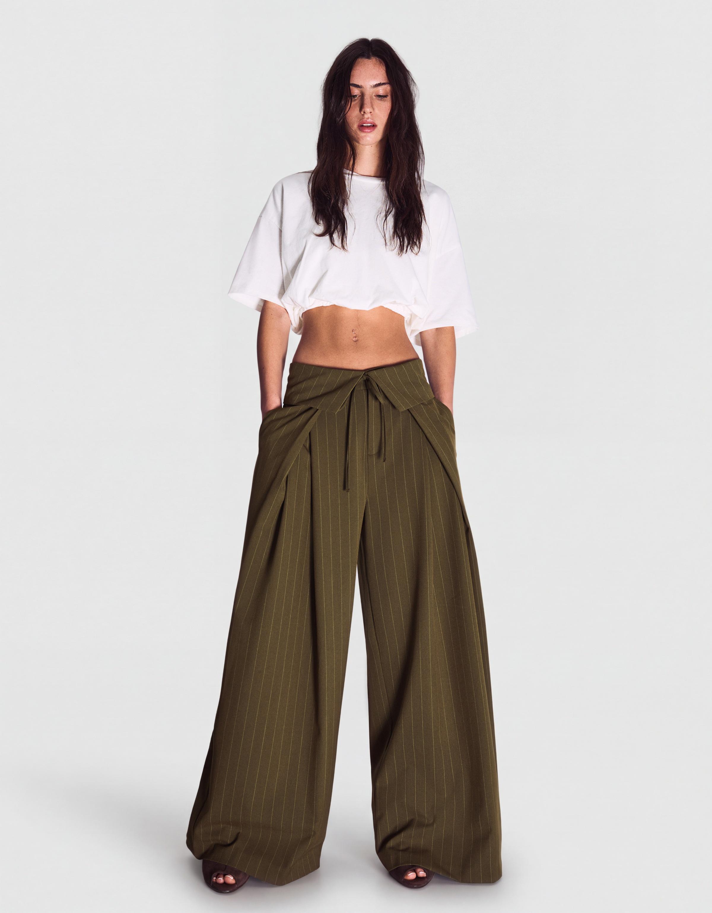 Kıvrık belli pensli pantolon - Görsel 23