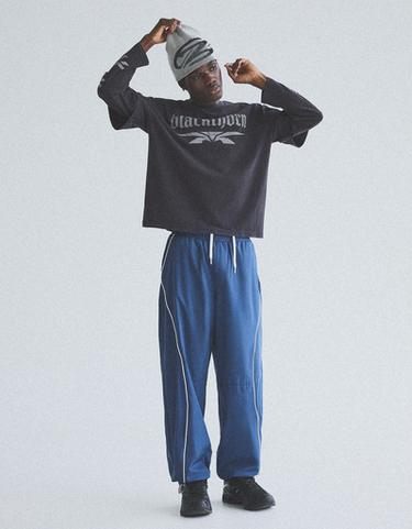 Printed double-sleeve T-shirt — Dark grey 3