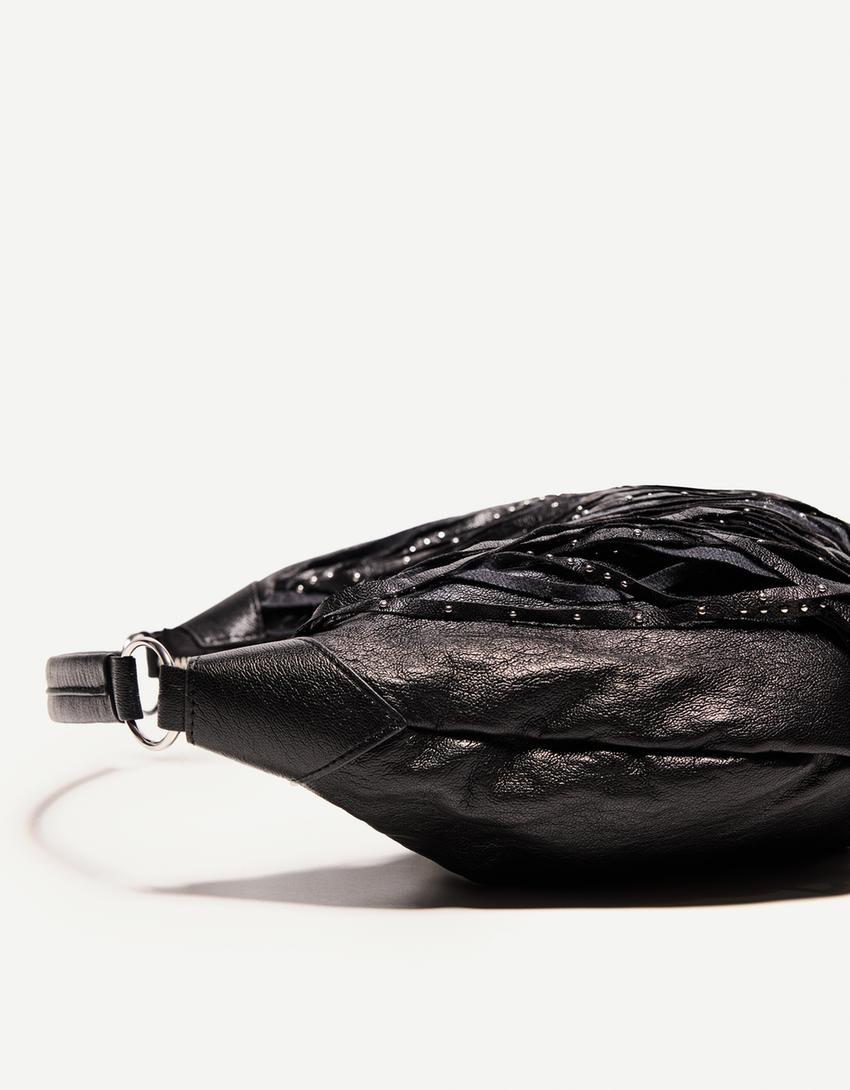 Aboutyou Bershka Bauchtasche Schwarz Bershka Umhängetasche Black