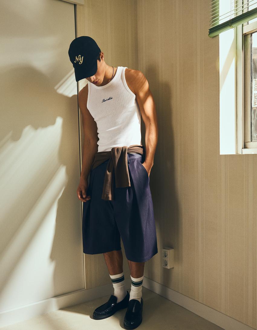 Vest top with print-Off white