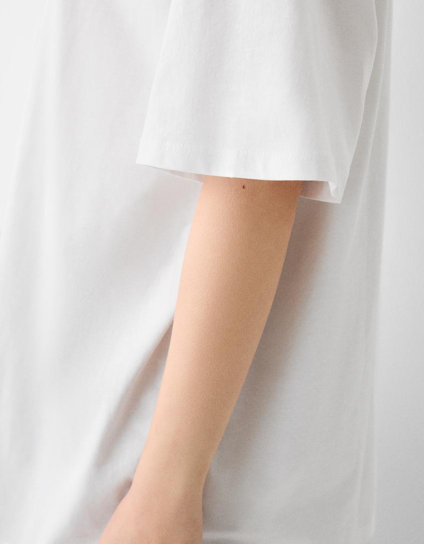 Gossip Girl short sleeve T-shirt-Off white-6