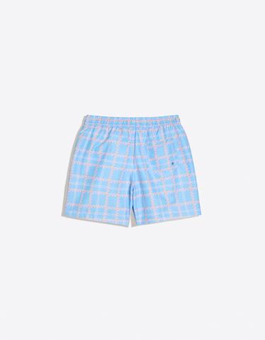 Checked print swimsuit — Light blue 6