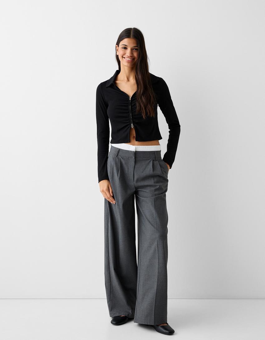 Tailored underwear trousers-Grey-0