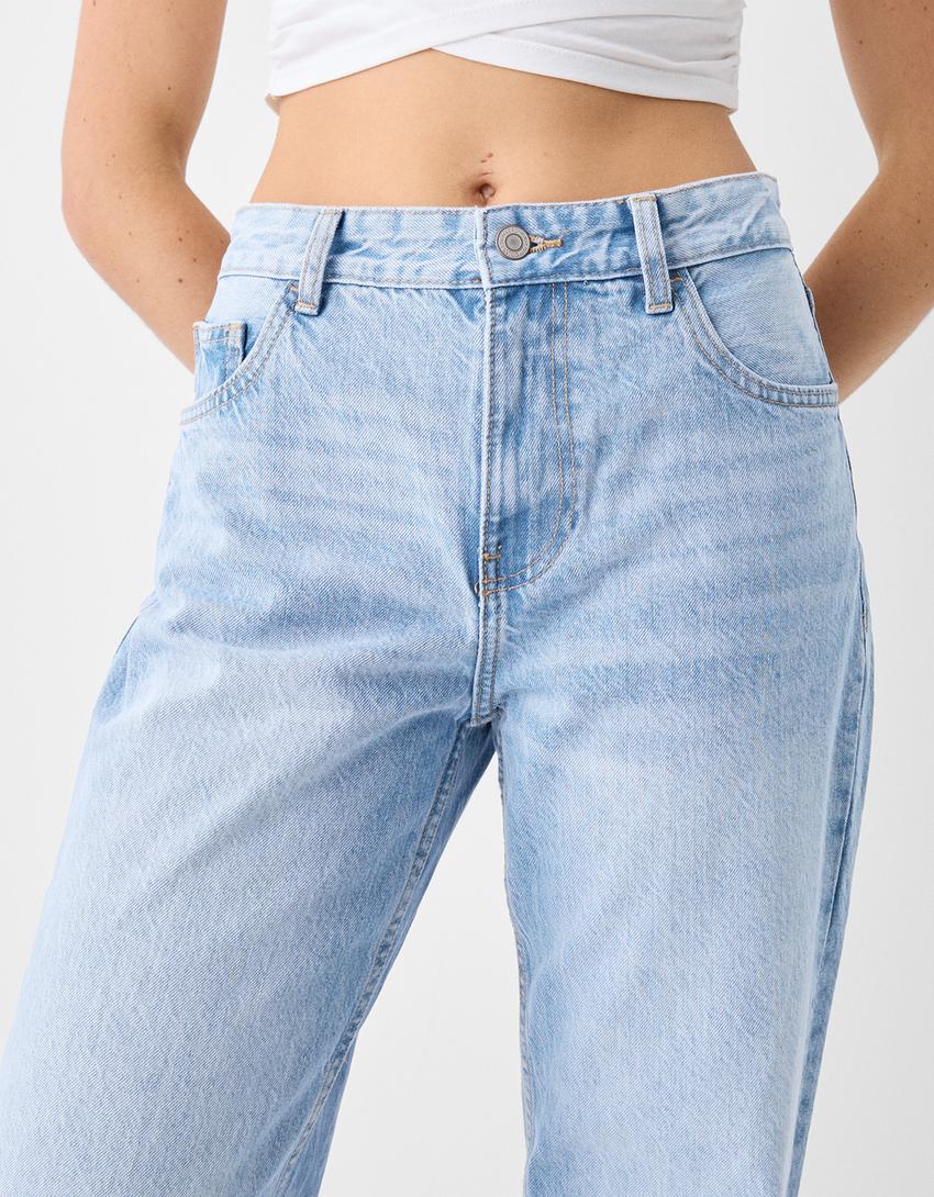 Jean 90's wide-Bleu lavé-3