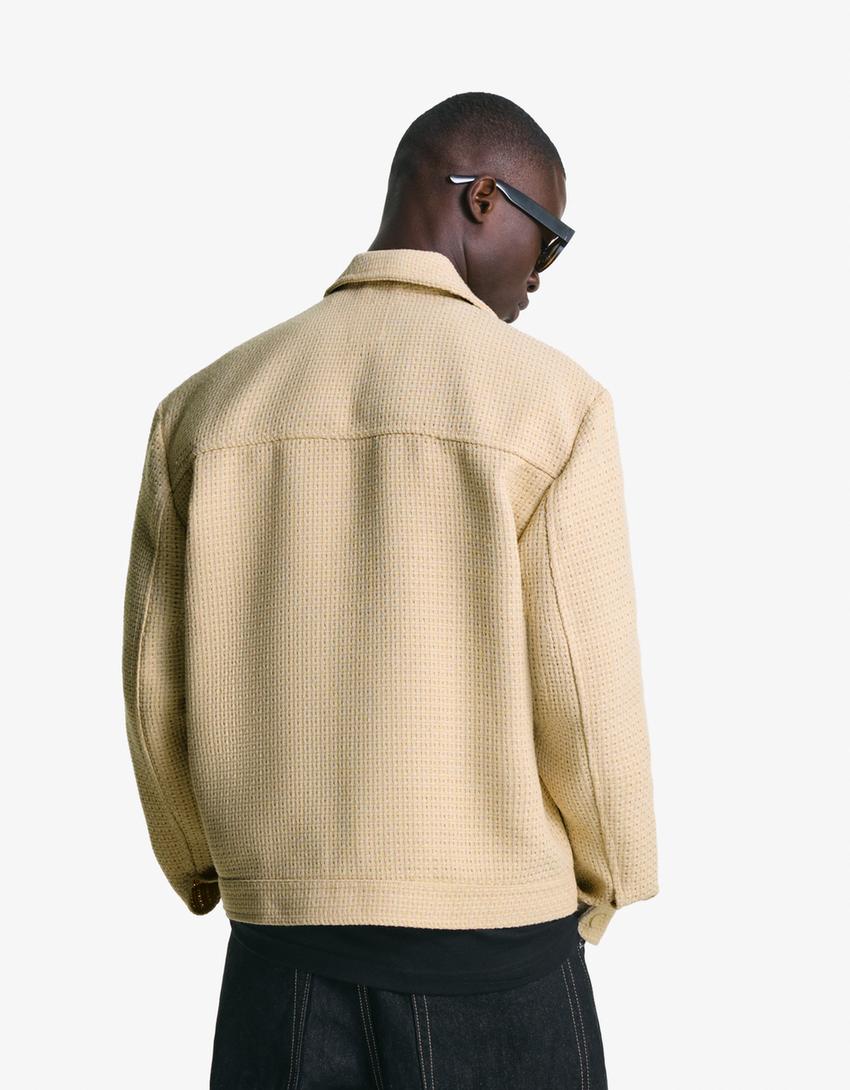 Rustic boxy fit jacket-Camel