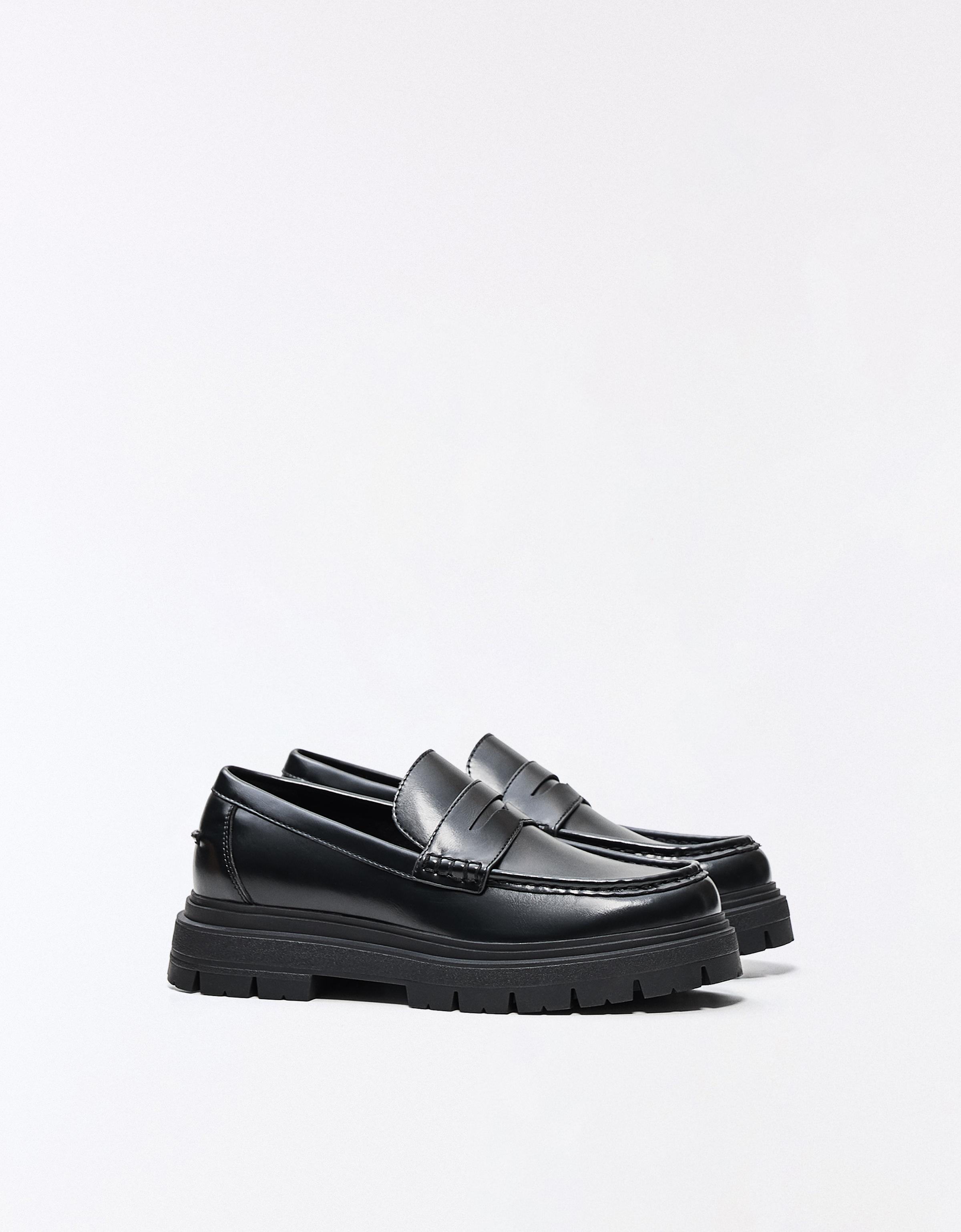 Bershka Mocasín Antifaz Hombre Negro