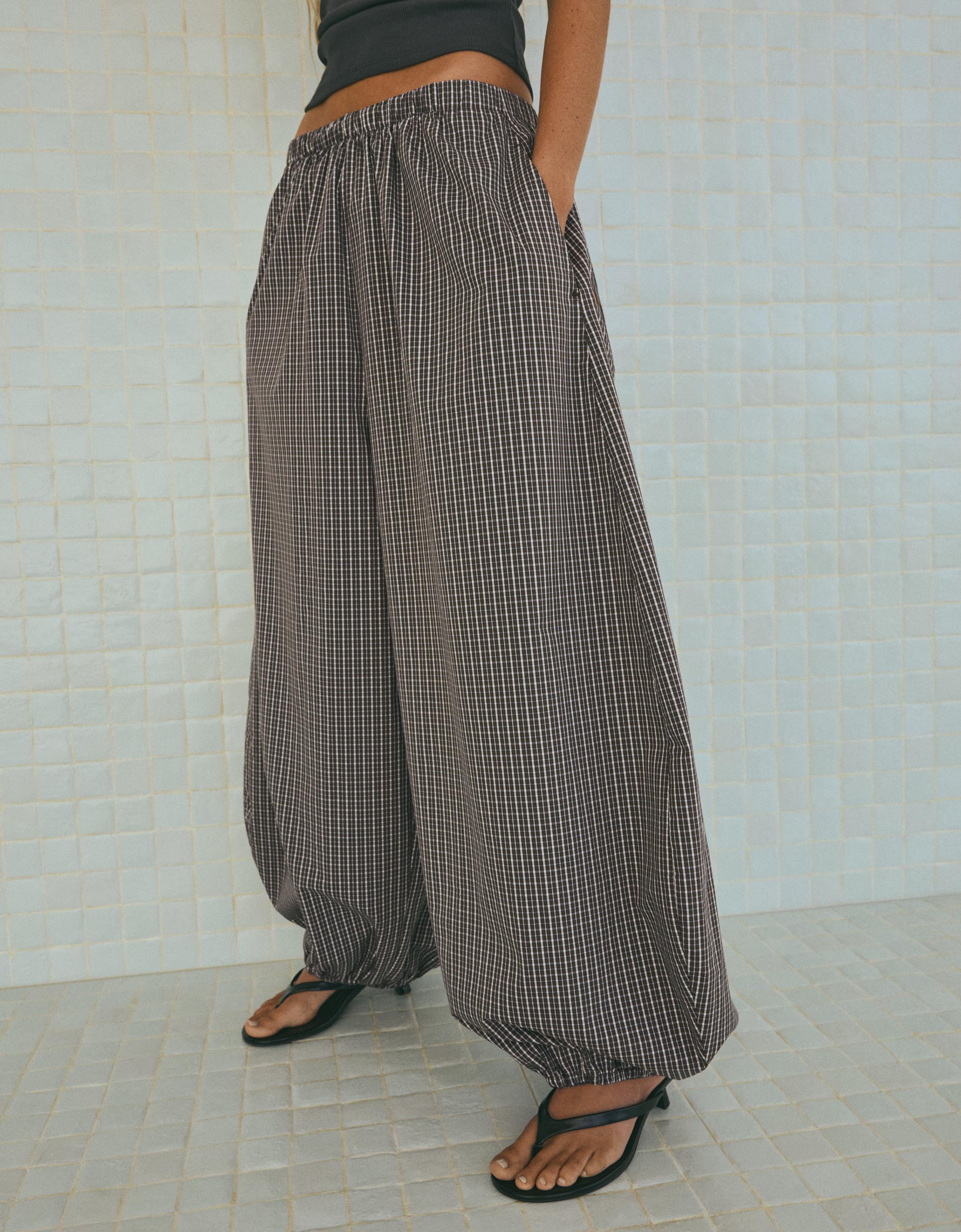 Poplin bloomer trousers — Khaki
