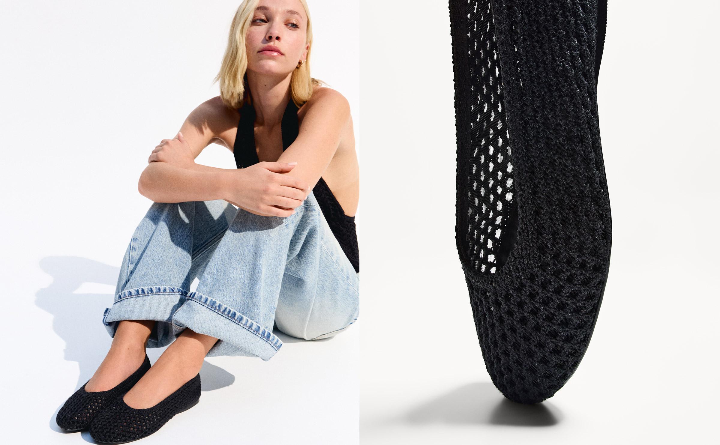Braided ballet flats