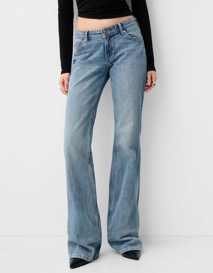 Texans bootcut low waist-Blau rentat-1