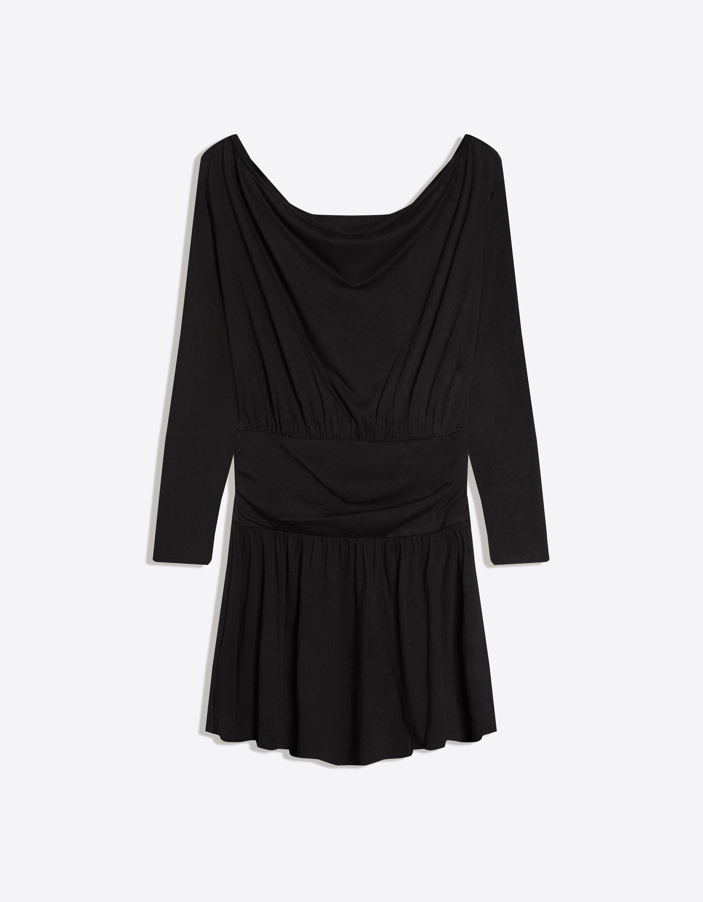 Kemerli uzun kollu mini elbise - Görsel 50