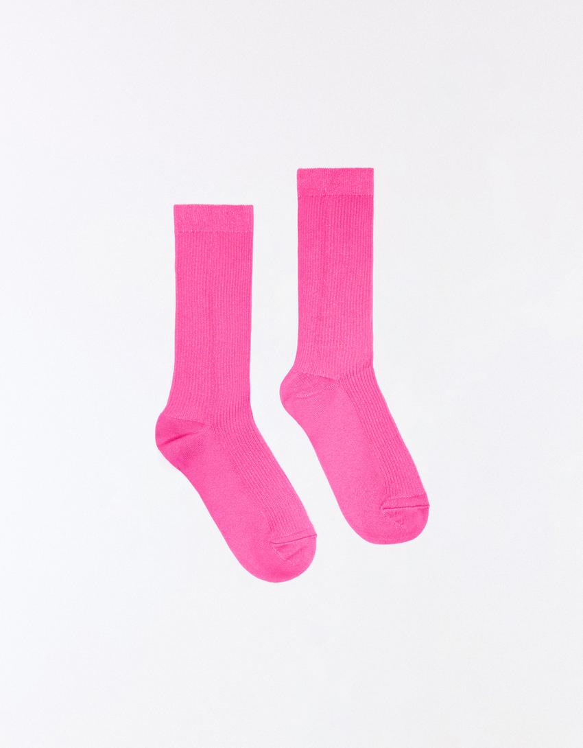 Basic socks-Fuchsia