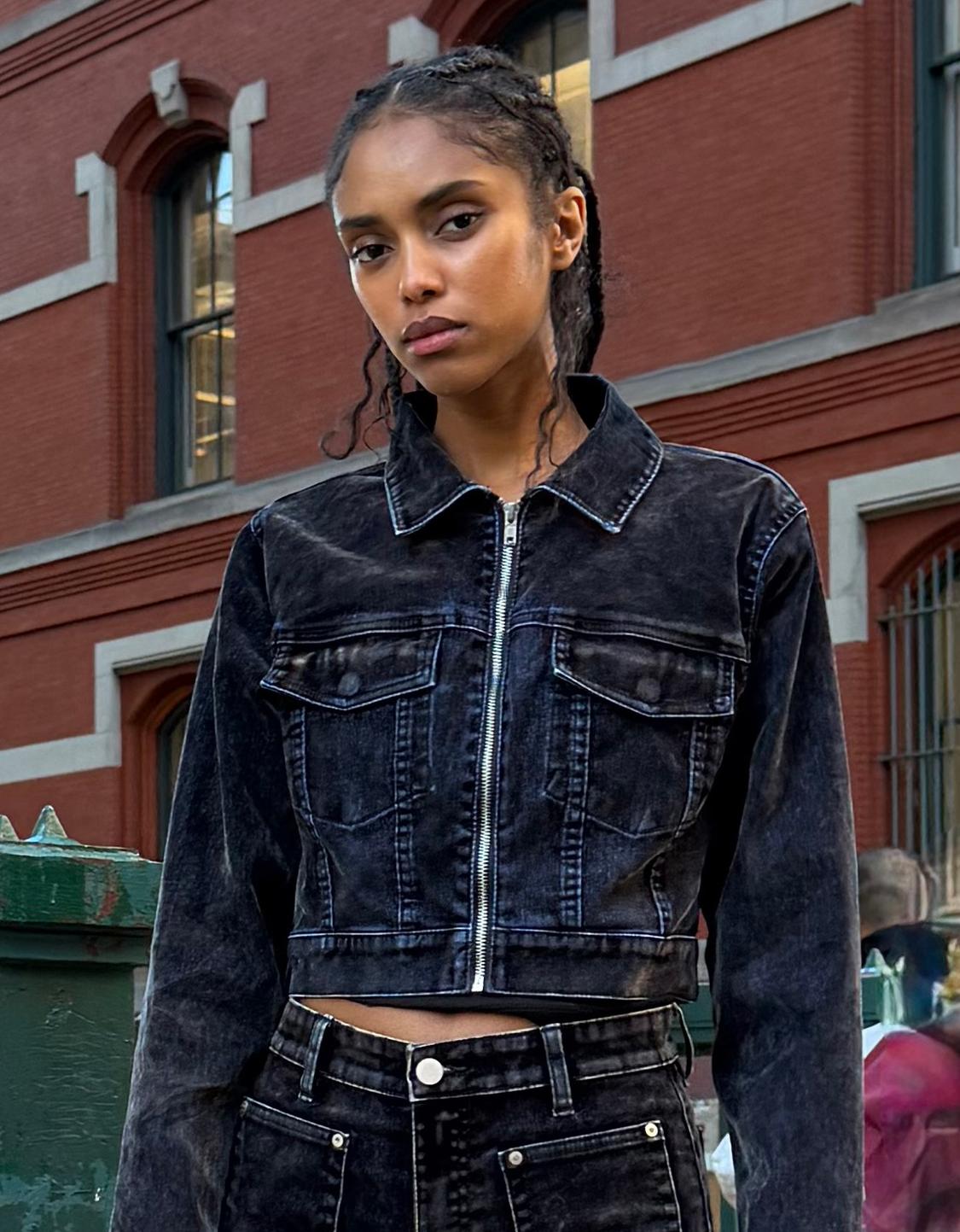 Flocking denim jacket