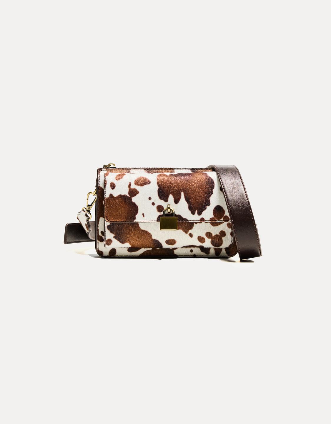 Faux leather crossbody bag