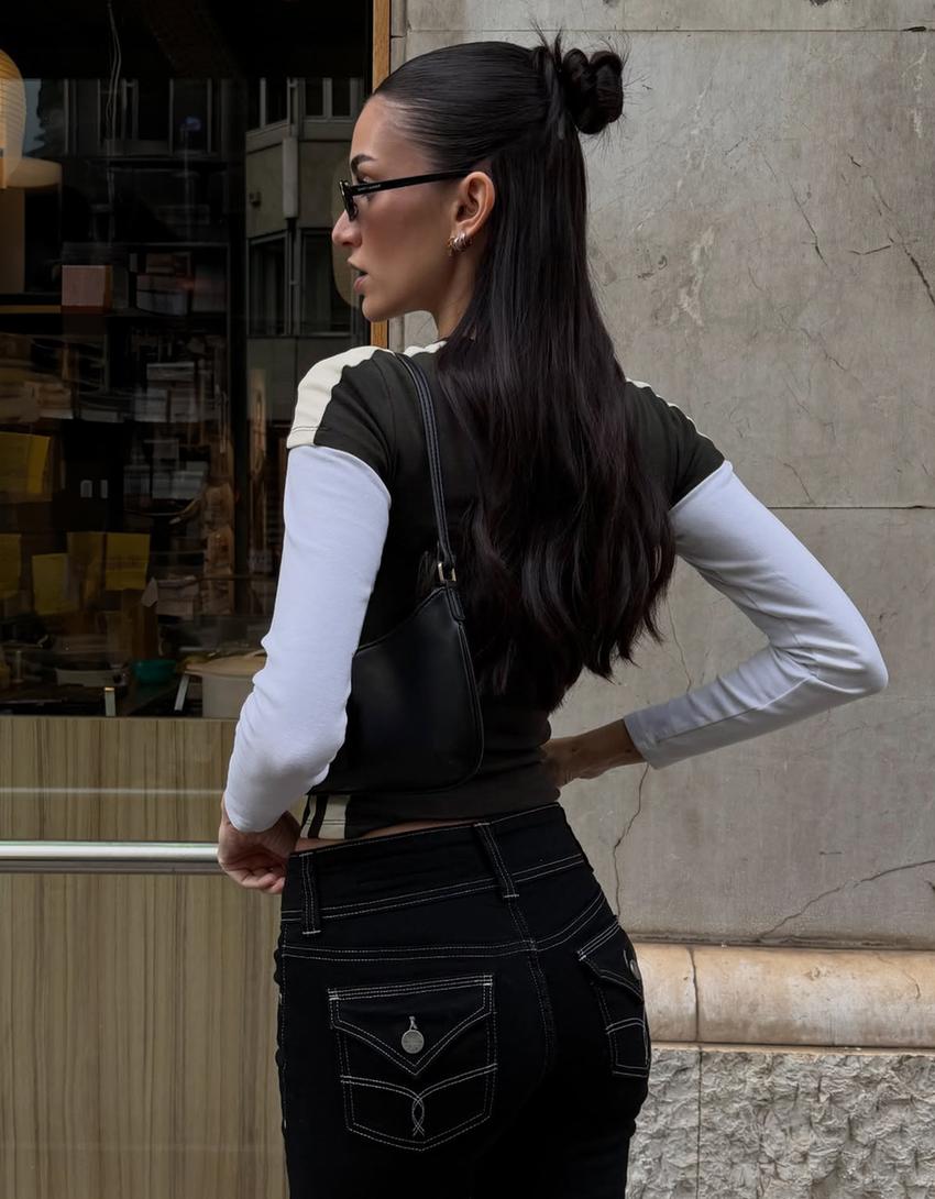 Dukserica kratkih rukava print-Tamnosiva