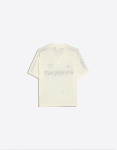Retrosport print mesh polo — Off white 7
