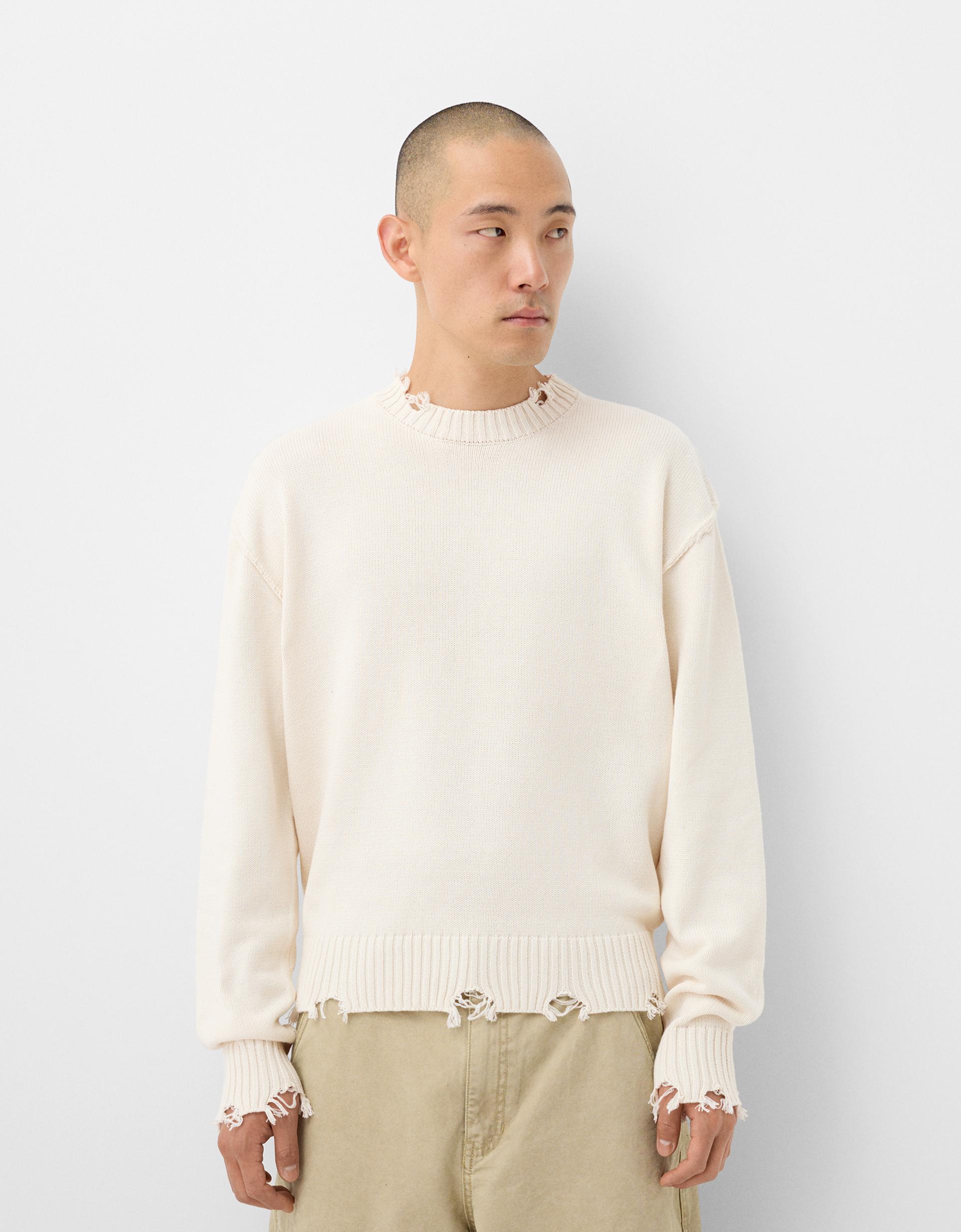 Cropped Rollkragenpullover Herren Bershka Bershka Pullover Mit
