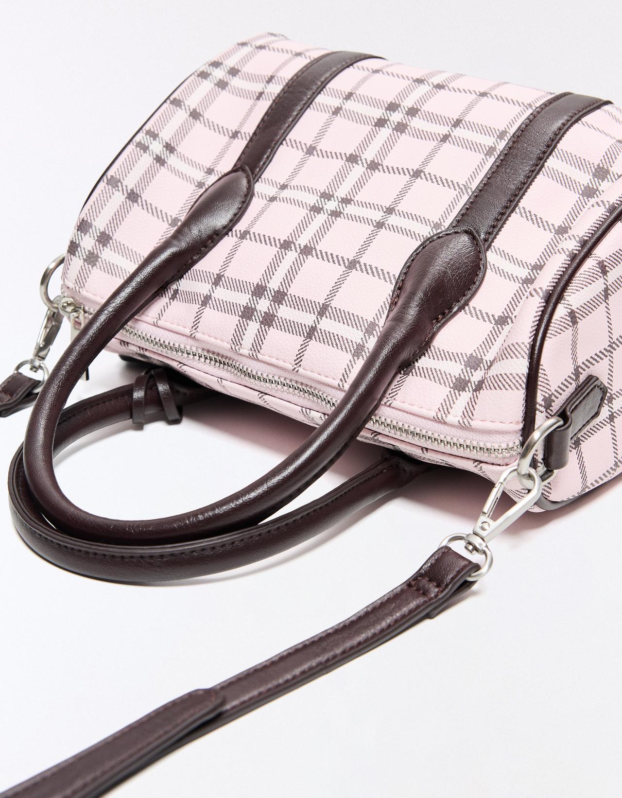 Check bowling bag — Pink