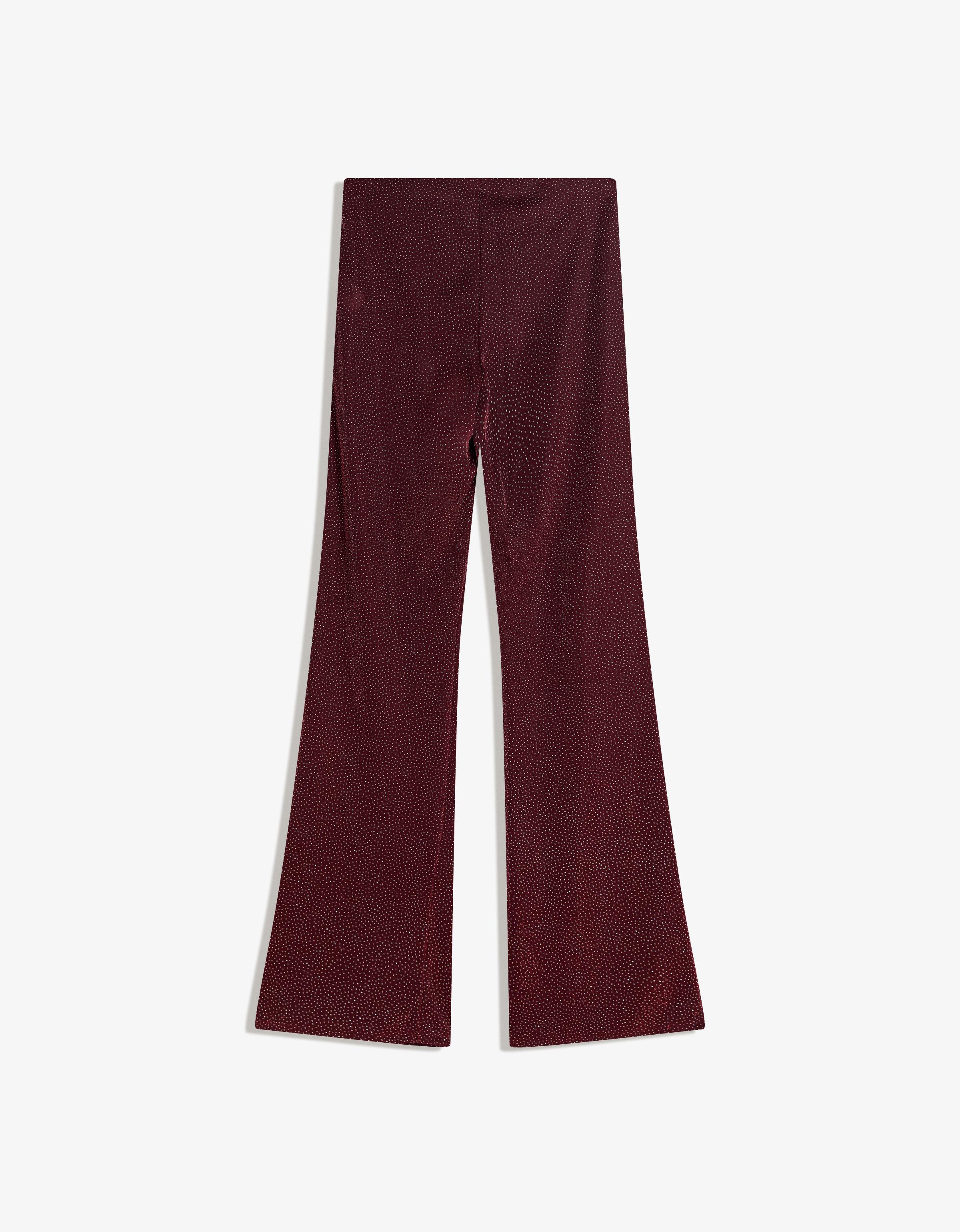 Shimmery flared trousers