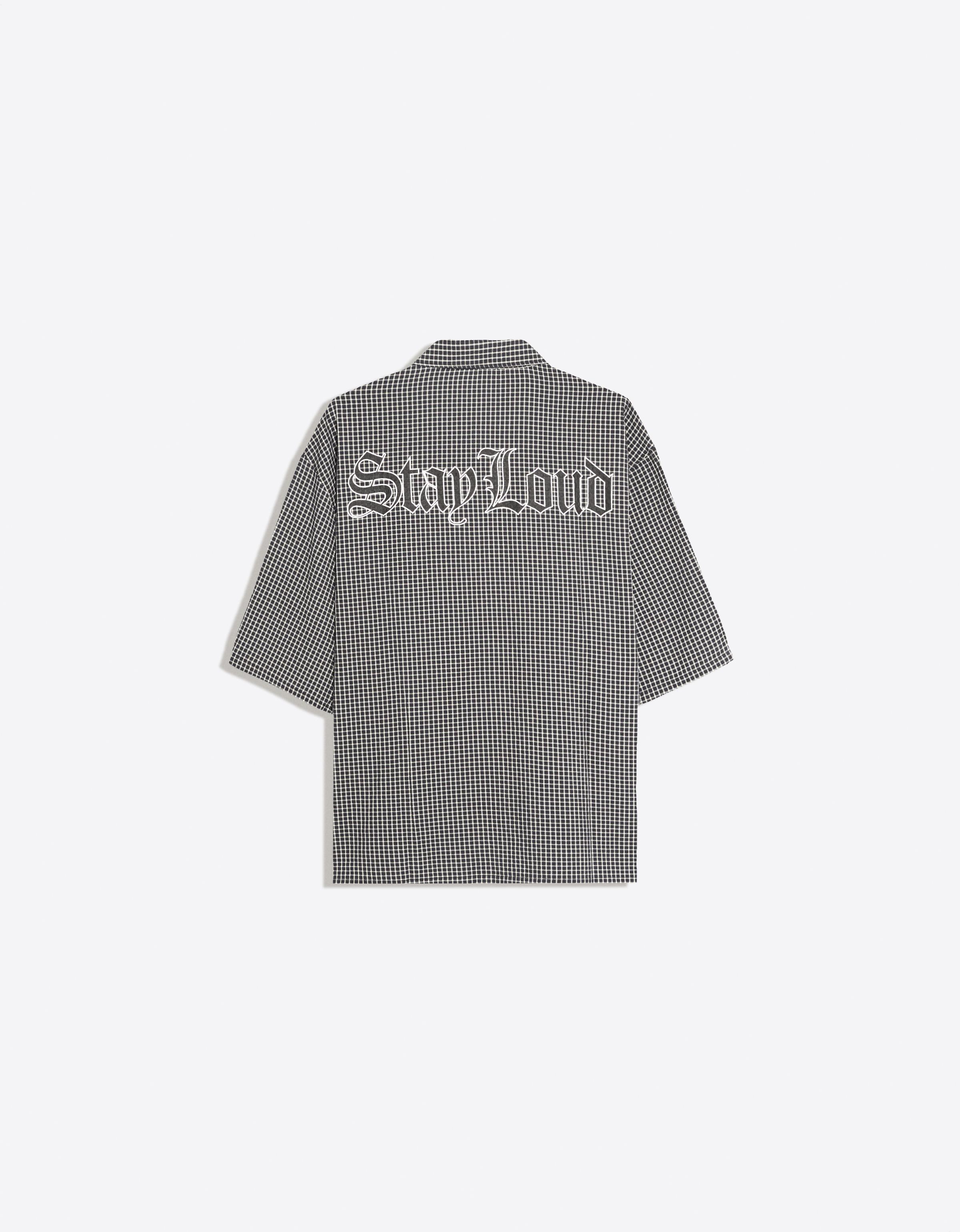 Short sleeve shirt with back print — Black