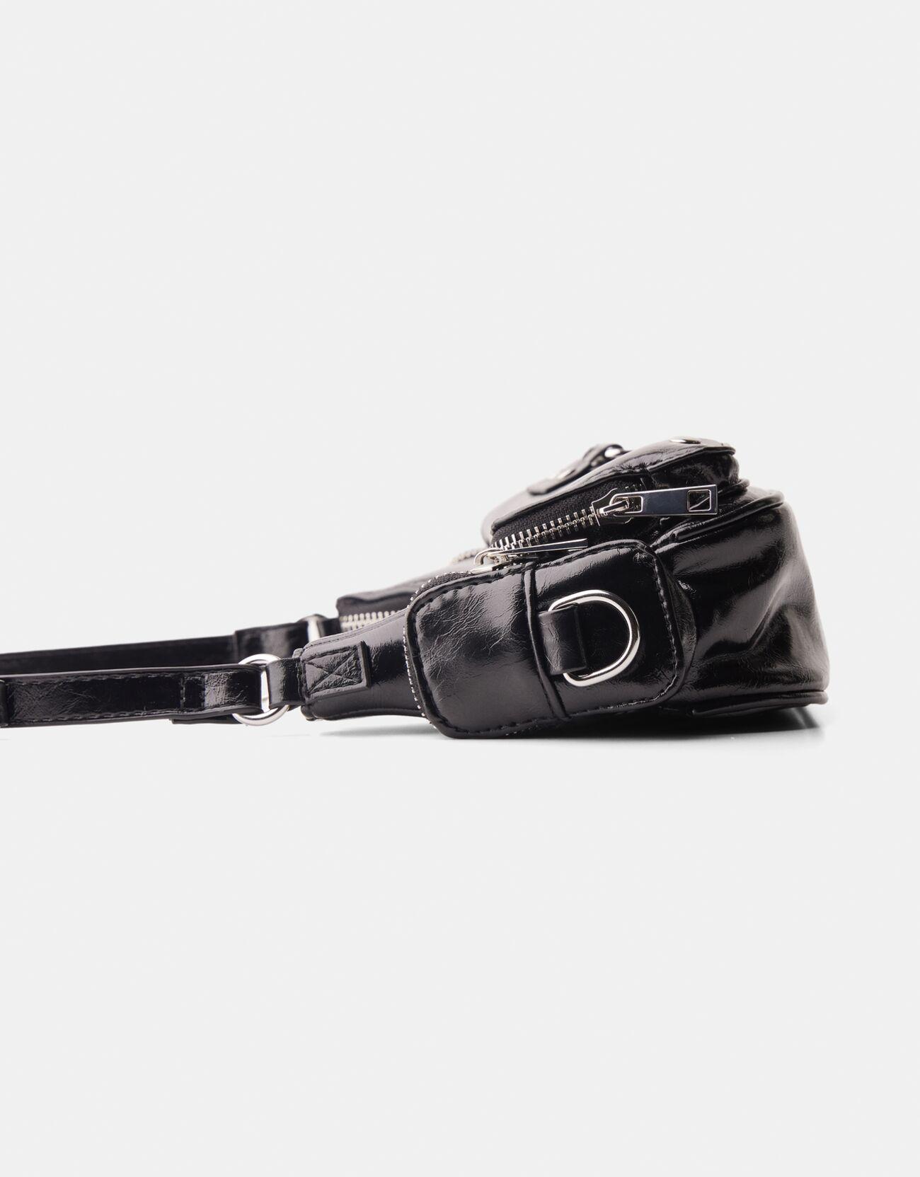 Multi-pocket shoulder bag — Black
