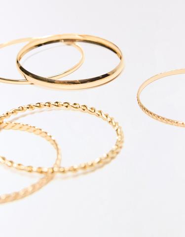 Pack of 7 thin bracelets — Gold 2