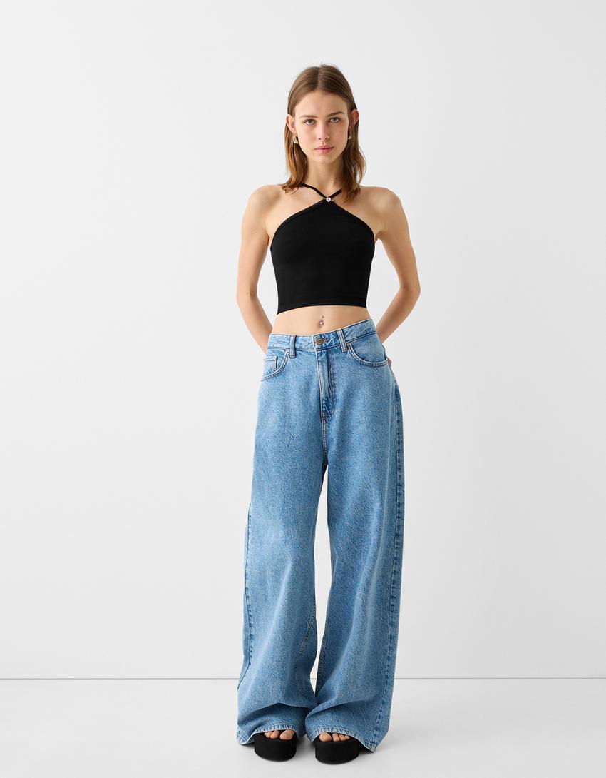 Top seamless halter-Noir-3