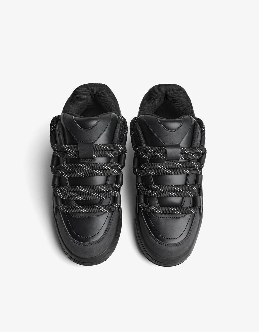 Chunky skater trainers-BLACK-3