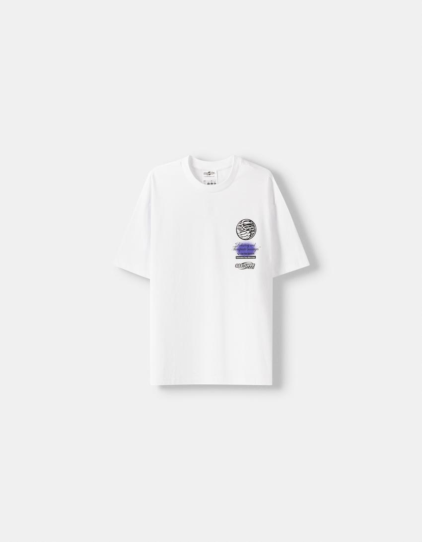 T-shirt BERSSSHKA X SSSTUFFF imprimé-Blanc-2