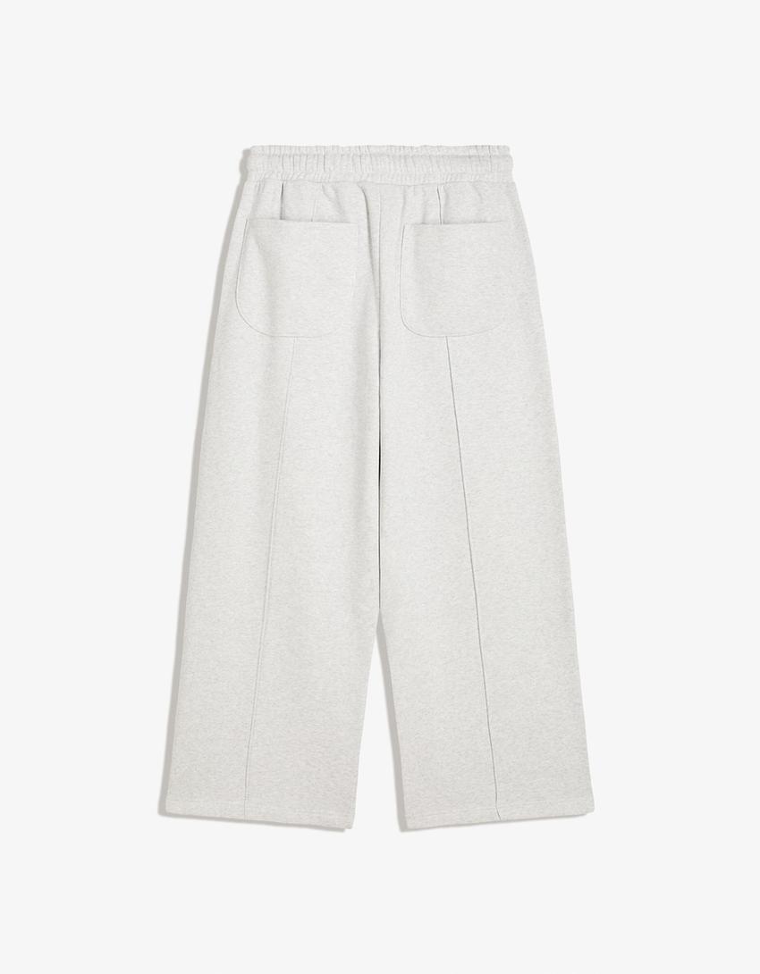 Pantaloni super baggy fit-Grigio