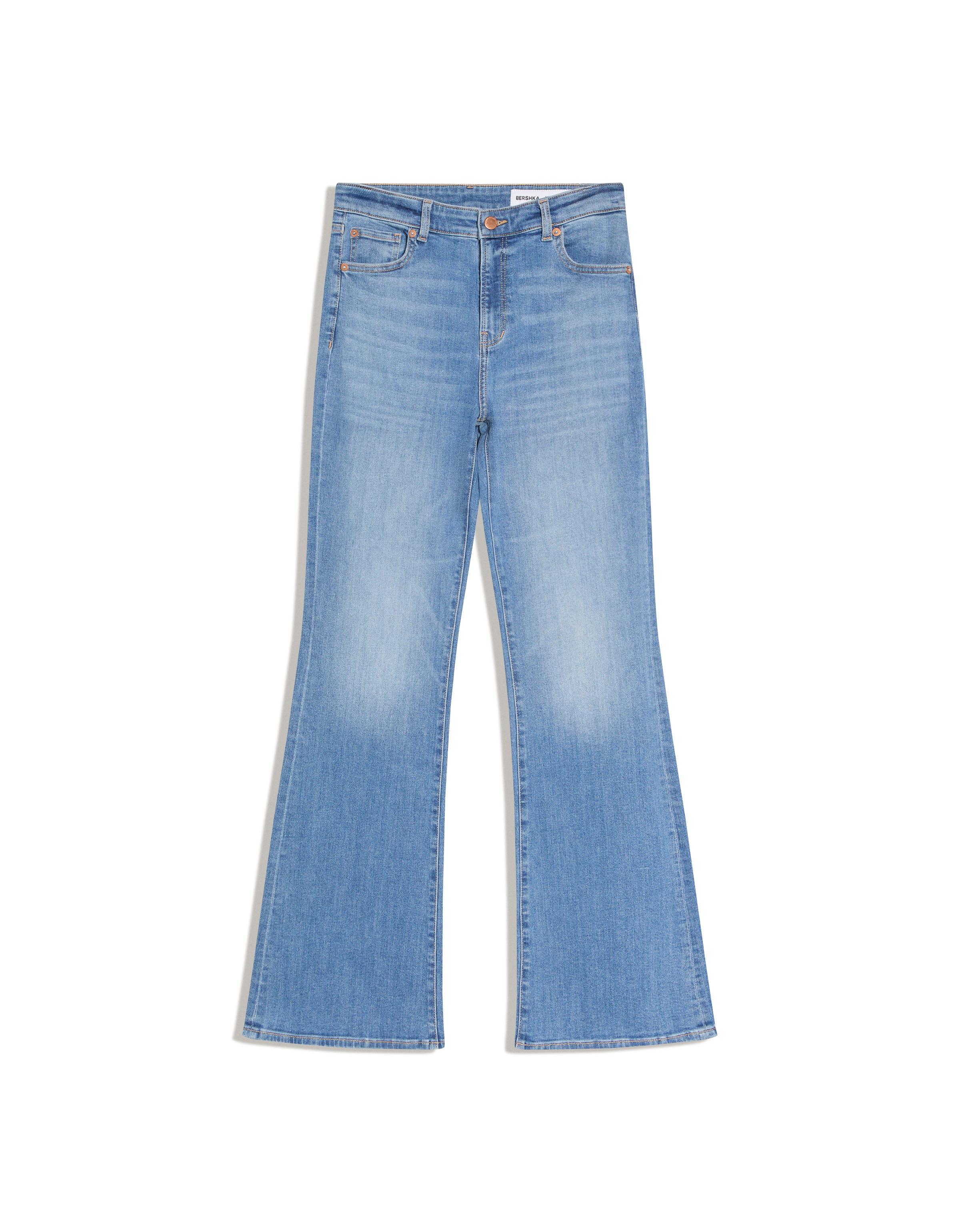 High-waist flared jeans