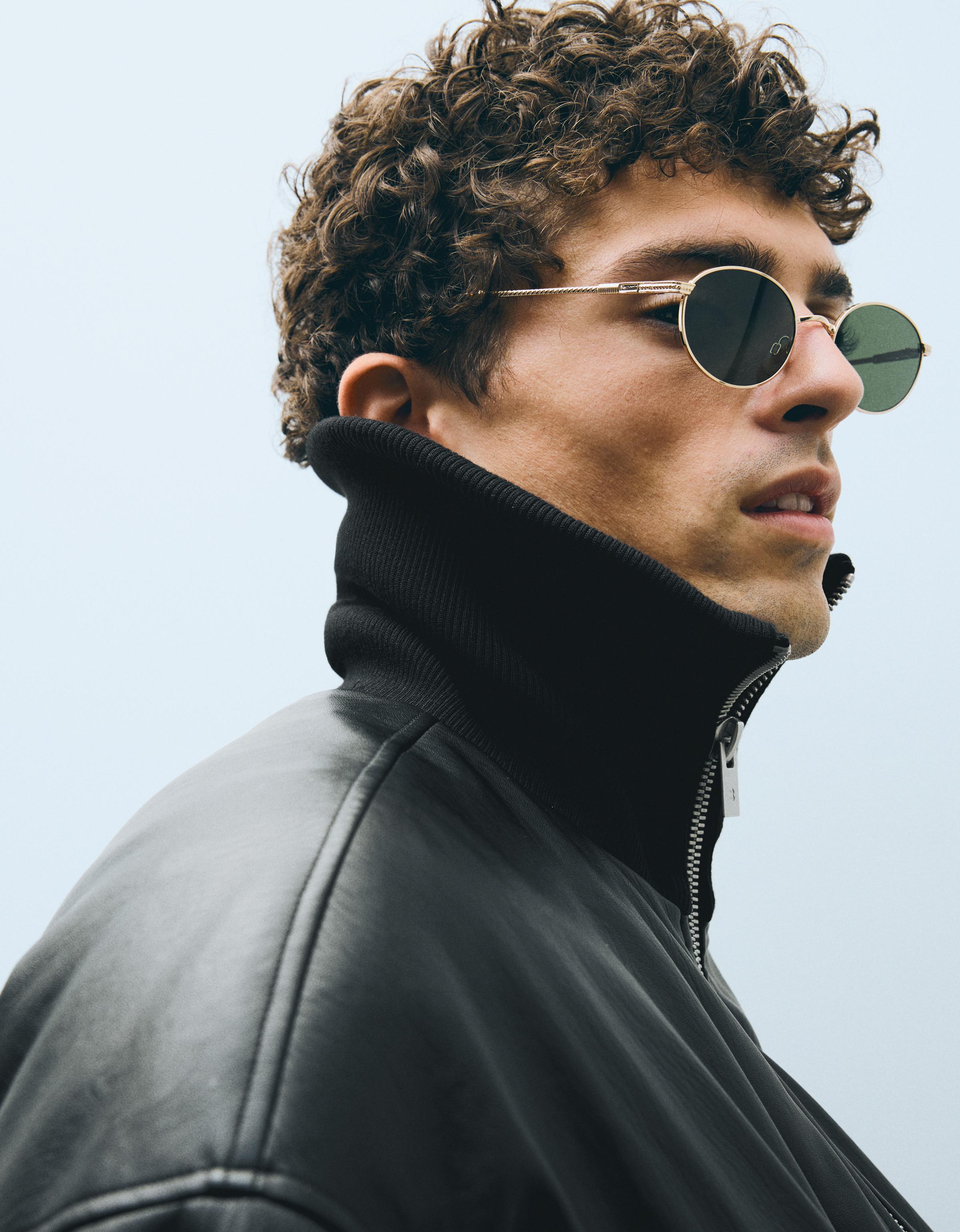 Leather effect jacket — Black