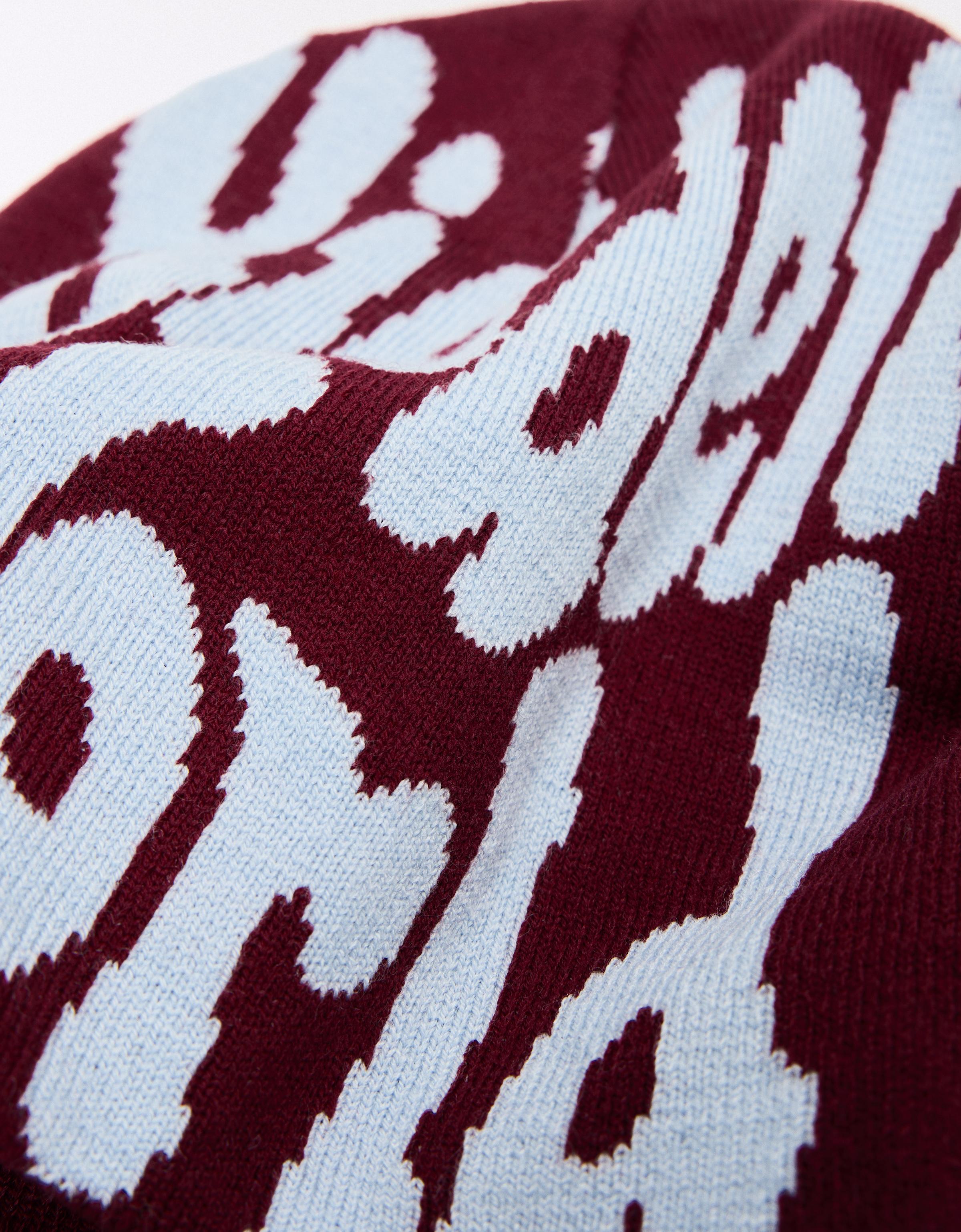 Knitted beanie — Burgundy