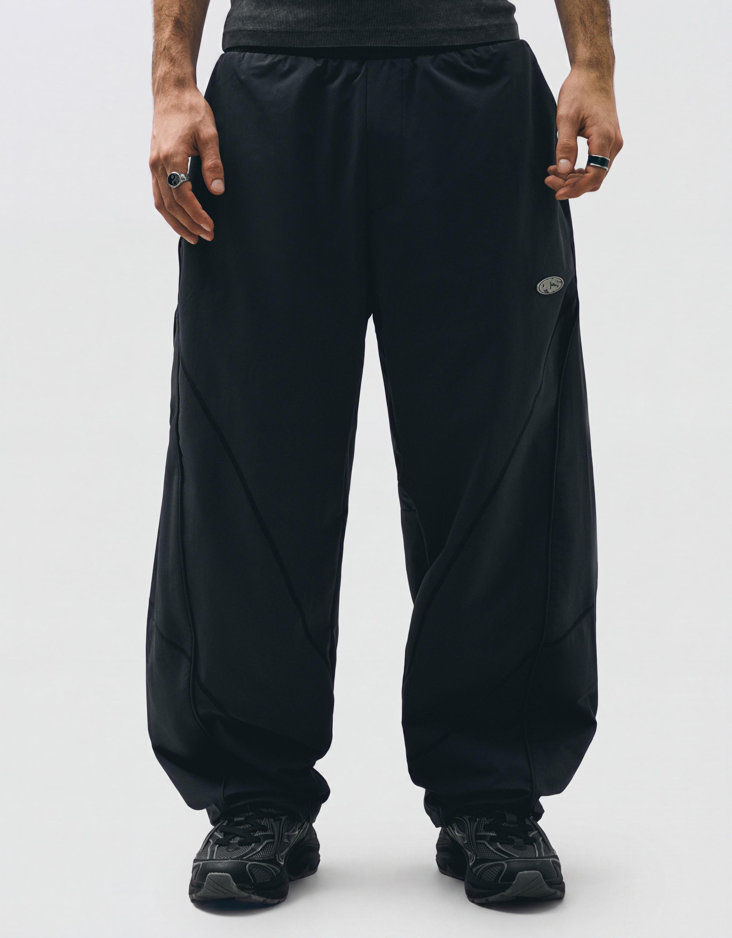 Technical barrel trousers — Dark blue