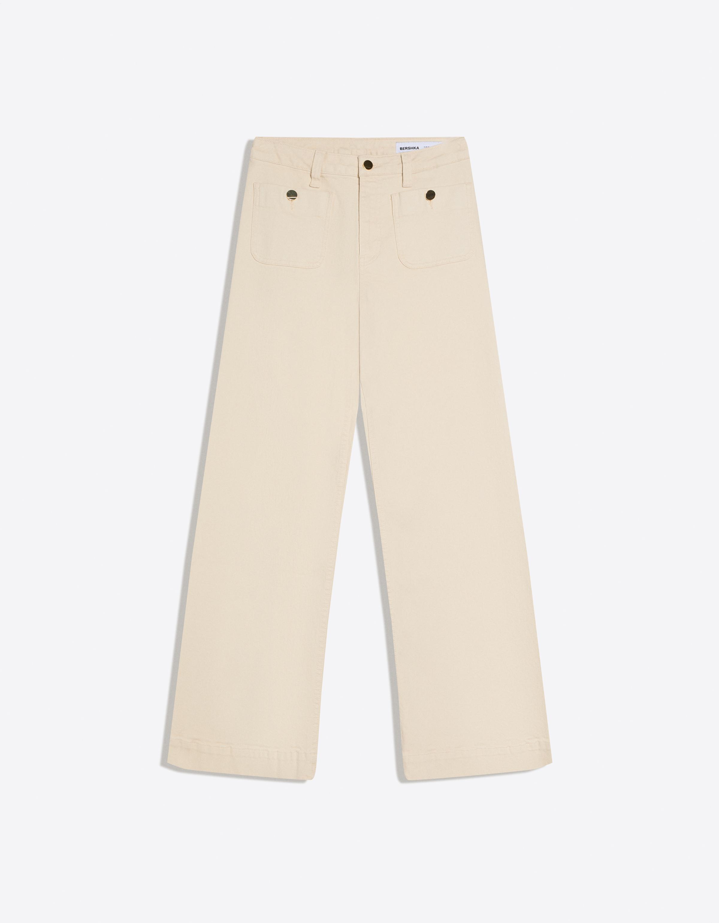 Seamless wide-leg jeans