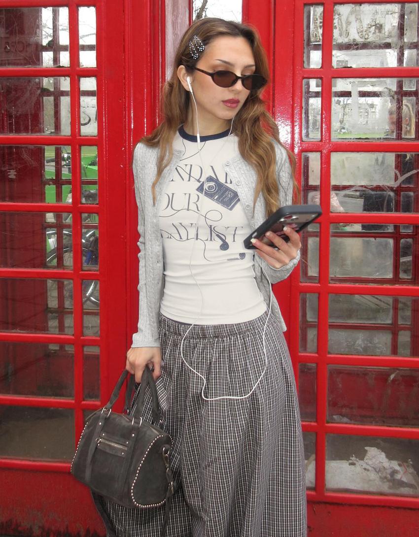 Short sleeve print T-shirt-Off white