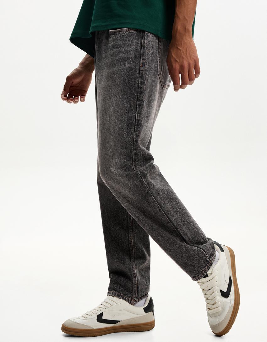 Straight fit jeans-Dark grey-2