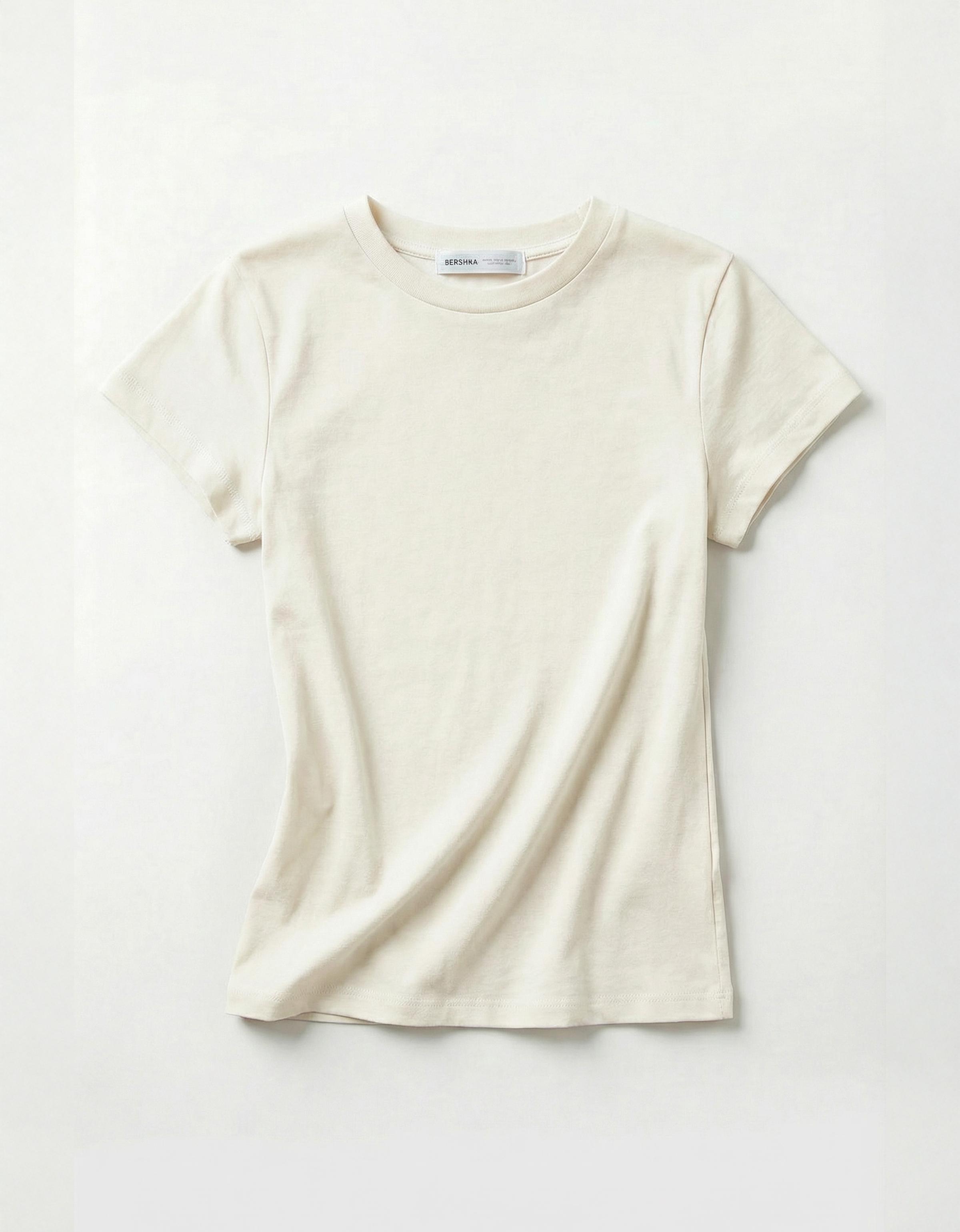 Basic short sleeve T-shirt — Off white