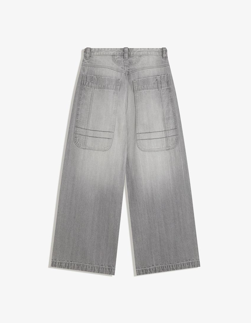 Mega baggy jeans-Dark grey-4