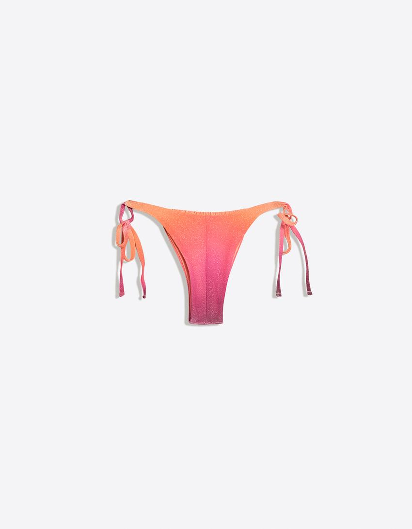Tie bikini bottoms-Orange